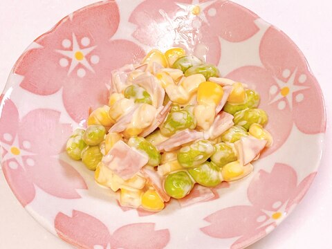 幼児食☆簡単枝豆とコーンのサラダ
